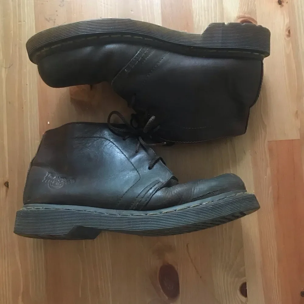 Dr Martens brown leather ankle boots